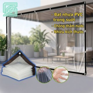 Bạt nhựa Pvc trong suốt Tấm che mưa hạng nặng chống thấm nước Tấm che nắng sân vườn ngoài trời
