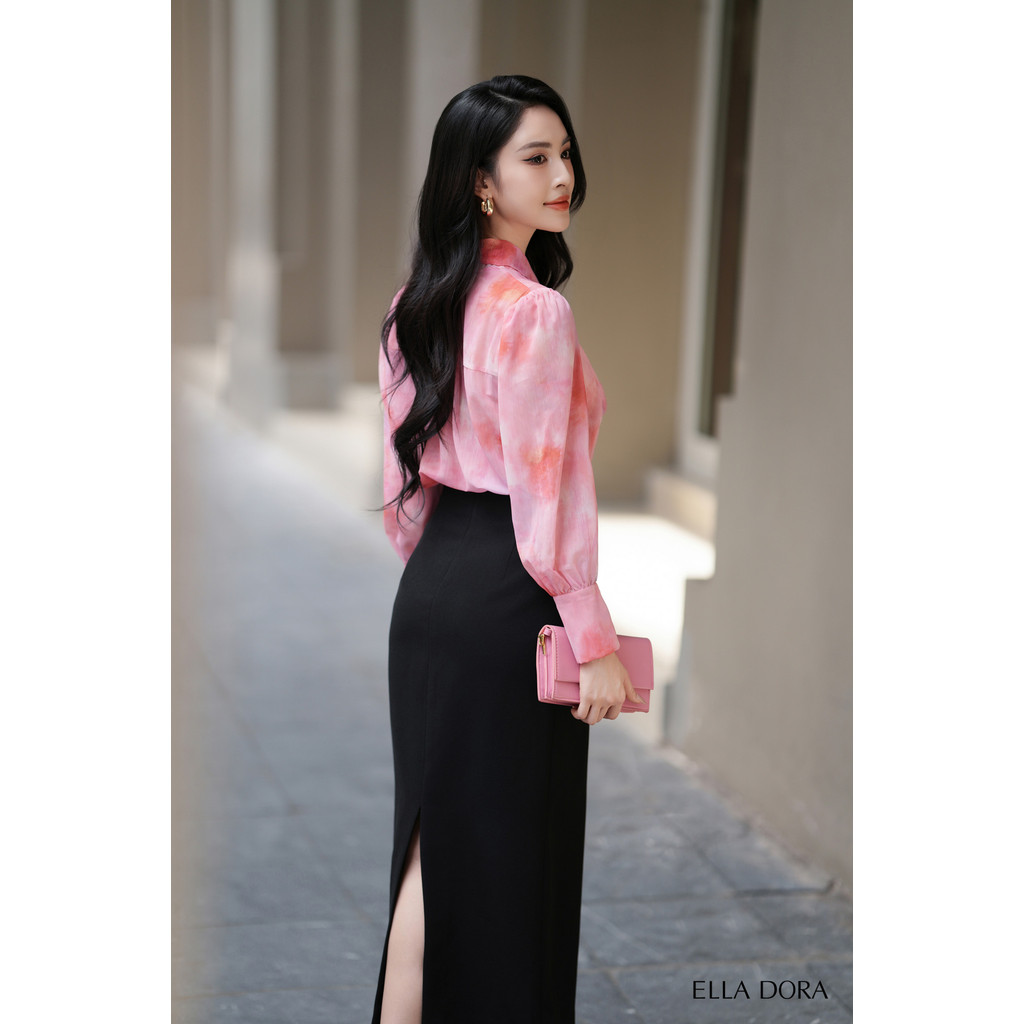 Chân váy nữ ELLA DORA dáng bút chì xẻ sau form gọn thanh lịch dễ mặc đi làm đi chơi màu ĐEN [CV187]
