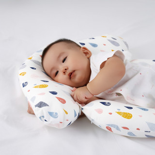 Gối hình chữ U cho bé Bông mềm có thể giặt được Chống phẳng Đầu ngủ cho trẻ sơ sinh Hỗ trợ cổ