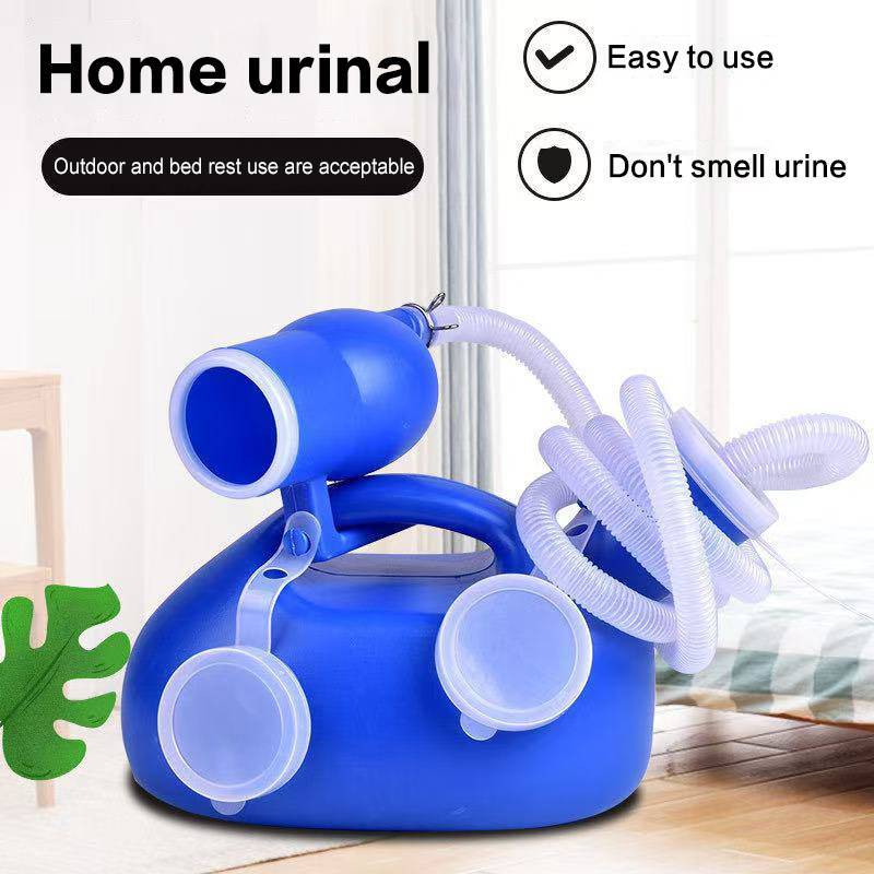 JRP Vệ Sinh Cung Cấp Cho Ngoài Trời 2000ml Nhựa Nam Người Cao Tuổi Giường Bô Pee Chai Bộ Sưu Tập Với Ống 160cm Di Động Pee Nước Tiểu Chai Người Khuyết Tật Người Trợ Giúp JRP