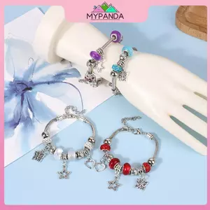 MYPANDA Boho Bướm Ngôi Sao Trái Tim Pandent Đính Hạt Vòng Tay Nữ Trang Sức Vòng Tay Có Thể Điều Chỉnh Mở Đầu Phụ Kiện Trang Sức Thời Trang.