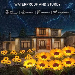 Đèn LED sân vườn hướng dương chạy bằng năng lượng mặt trời Thời gian làm việc sáng hơn và lâu hơn cho sân cỏ hiên hiên hiên hiên nhà