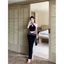 Phong cách Hot Girl Màu sắc tương phản Rỗng Dây đeo cổ nữ Mùa hè Váy hông gợi cảm Bộ đồ xẻ váy