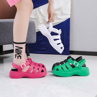 Bước lên Shit Sandal Nữ Đế Dày Tăng Chiều Cao Thời Trang Phù Hợp Với Giày Đi Biển Chống Trơn Trượt Bên Ngoài Mặc Phong Cách NT2Y