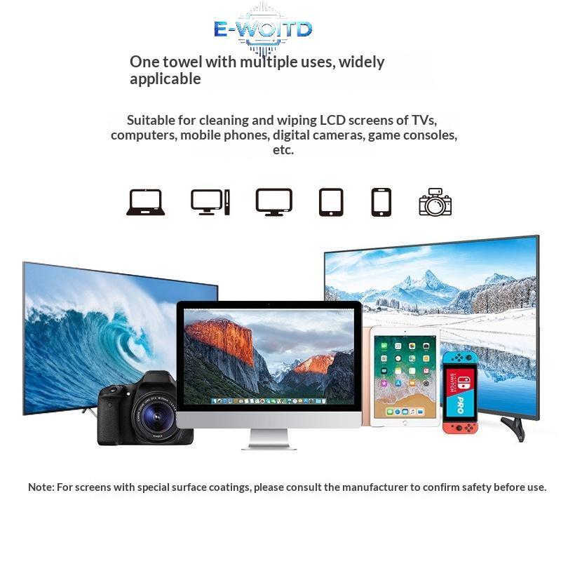 Khăn lau PC E-WOITD 40 Pa - Vải lau màn hình khô và ướt cho ô tô, điện thoại, máy tính bảng, máy tính xách tay, TV và màn hình E-WOITD