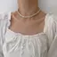 Bigapple Ngọc Trai Thanh Lịch Đính Hạt Choker Nelace - Dây Xích Xương Đòn Hai Lớp - Quà Tặng Nữ RDG