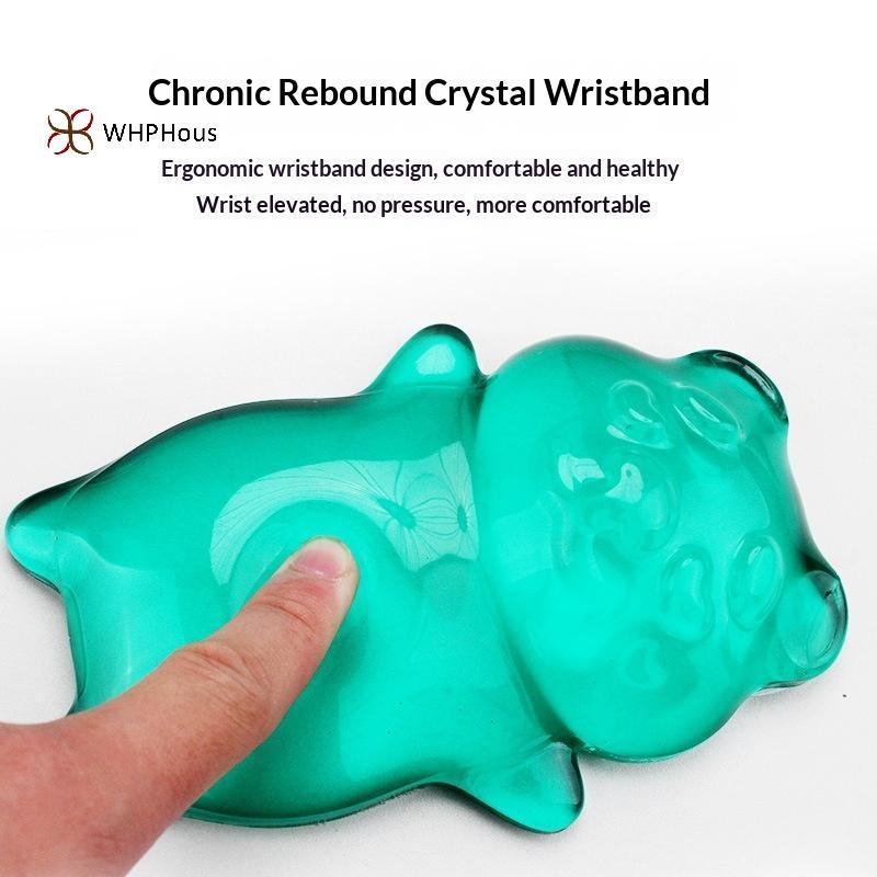< WHPHous-t > 1 Cái Silicone Gel Chuột Cổ Tay Gấu Dễ Thương Hỗ Trợ Tiện Dụng Giảm Chấn Bàn Làm Việc Laptop Sử Dụng Đẹp