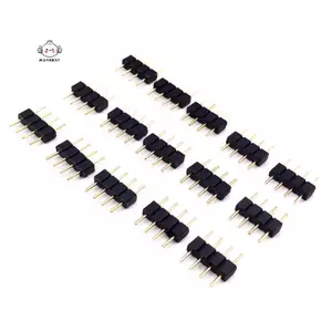 Maybest 10 Cái / lốc 4 Pin RGB Kết Nối Adapter Pin Kim Loại Nam Đôi 4pin, Dành Cho RGB 5050 3528 Dải LED DIY Đèn chèn {VN}
