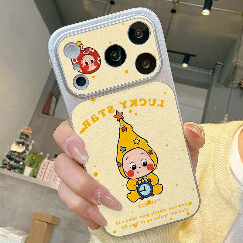 Ốp lưng iPhone Twinkle Lucky Star họa tiết da mềm cao cấp - iP 7/8/X/XS/XR/11/12/13/14/15/16/17/Plus/Air/Pro/Max