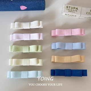 Yoing / Phong Cách Mới Phong Cách Hàn Quốc Màu Nơ Tóc Nữ Đầu Lưng Nửa Tie Tóc Mỏ Vịt Kẹp Tính Khí Cao Đuôi Ngựa Kẹp