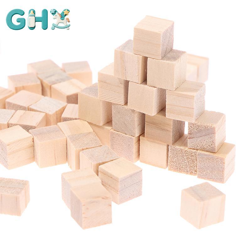 GHX 100 Chiếc Chưa Hoàn Thành nk Mini DIY Gỗ Vuông Khối Chắc Chắn Cho Đồ Gỗ Thủ Công VN