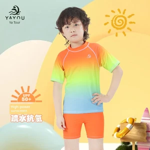 Đồ bơi lướt sóng màu Gradient khô nhanh mùa hè dành cho trẻ em