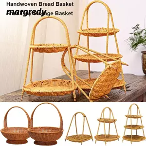 Giỏ đựng bánh mì dệt tay MARGREDY, Giỏ đựng khay trái cây 5 kiểu đa chức năng, Hộp đựng đồ lặt vặt thoáng khí chất lượng cao