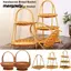 Giỏ đựng bánh mì dệt tay MARGREDY, Giỏ đựng khay trái cây 5 kiểu đa chức năng, Hộp đựng đồ lặt vặt thoáng khí chất lượng cao