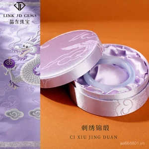 Jingdong Tím Cao Cấp Thêu Vòng Tay Bao Bì Hộp Vòng Tay Lưu Trữ Video Hộp Thu Thập Lô Hàng Trên Behalf của EOJ9