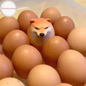 Hodou Sáng Tạo Shiba Inu Thực Tế Hình Quả Trứng PVC Trang Trí Bàn Làm Việc Cho Chó & Trứng Liên Minh Trang Trí Cho Văn Phòng Tại Nhà Quà Tặng Giáng Sinh Vui Vẻ VN