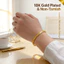 Vòng tay hạt vuông tối giản - Thép titan mạ vàng 18K - Dây chuyền Dainty sang trọng không mài mòn - Bestie & Office Commute
