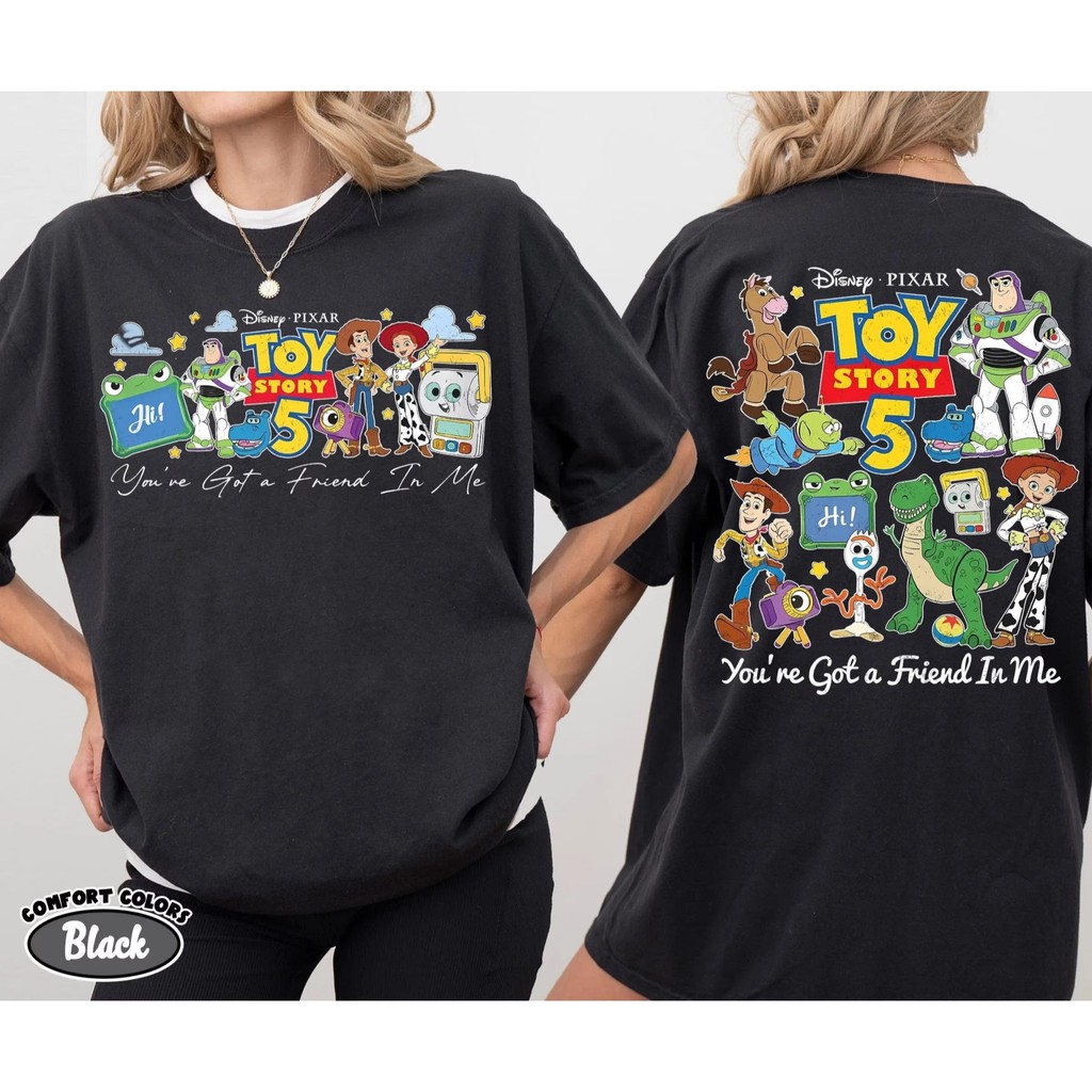 GC1 2026 Câu Chuyện Đồ Chơi 5 Áo Thun 2 Mặt Woody Lenny Mr Spell Tee Youve Got A Friend In Me Áo Sơ Mi GC1
