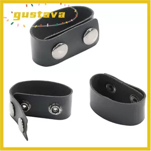 GUSTAVA 4 Chiếc Đai Giữ Snaps, Khóa Đai Huấn Luyện Màu Đen Hạng Nặng, Móc Khóa Da PU Di Động Ngoài Trời
