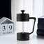 Máy pha cà phê & trà French Press, Máy ép cà phê thủy tinh Borosilicate dày không gỉ và máy rửa chén an toàn, màu đen