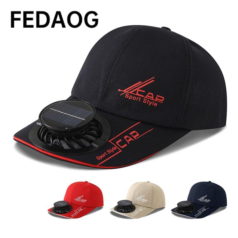 Mũ quạt FEDAOG, Quạt tích hợp​​ Mũ bóng chày chống nắng, tấm che nắng thoáng khí Mũ chống nắng nam khô nhanh ngoài trời