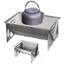 SQ3 Di Động Thép Không Gỉ Gấp Nướng Cắm Trại Ngoài Trời Dã Ngoại BBQ Đi Bộ Đường Dài Sân Sau Nấu Ăn QS3