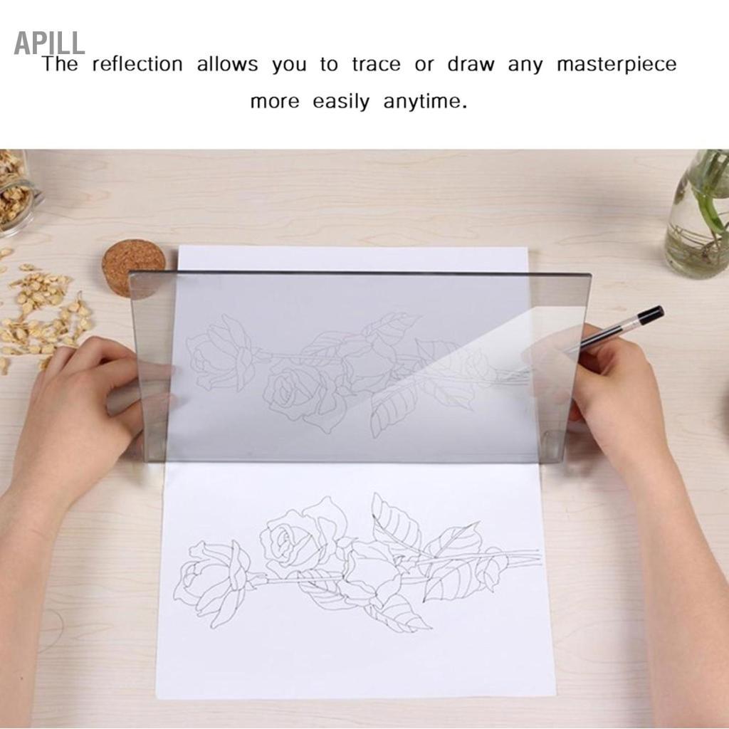 apill PUSOKEI Bảng vẽ quang học di động IP65 Công cụ phác thảo theo dõi chống nước Công cụ phác thảo stencil Copy Pad Bảng điều khiển máy chiếu phản chiếu gương cho ngành công nghiệp hoạt hình Giấy vải trắng