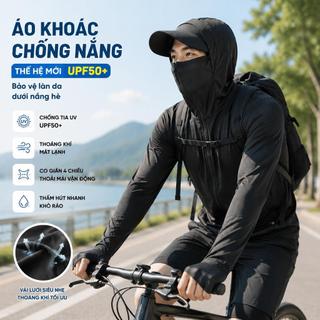 Áo Khoác Chống Nắng Nam Siêu Nhẹ, Thoáng Mát, Chống Tia UV, Co Giãn 4 Chiều – Đi Câu Cá, Dã Ngoại, Thể Thao Ngoài Trời