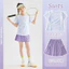 Bộ đồ thể thao trẻ em bé gái Phong cách mới Áo Tennis mùa hè cỡ vừa lớn Trẻ em Cầu lông Nhanh khô Quần áo tay ngắn