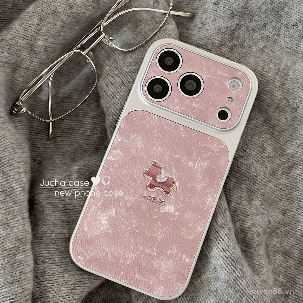 Ốp Điện Thoại Thích Hợp Cho iPhone 11 12 13 14 15 16 17 Pro max Plus Air Pink Diamond Pony Cửa Sổ Lớn Chống Sốc Vỏ Bảo Vệ Chống Sốc Bao Gồm Tất Cả IMTX