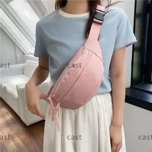 Túi đeo ngực nữ CAST, Túi thắt lưng vải dung tích lớn, Túi đeo chéo nửa mặt trăng chống nước đa chức năng Du lịch