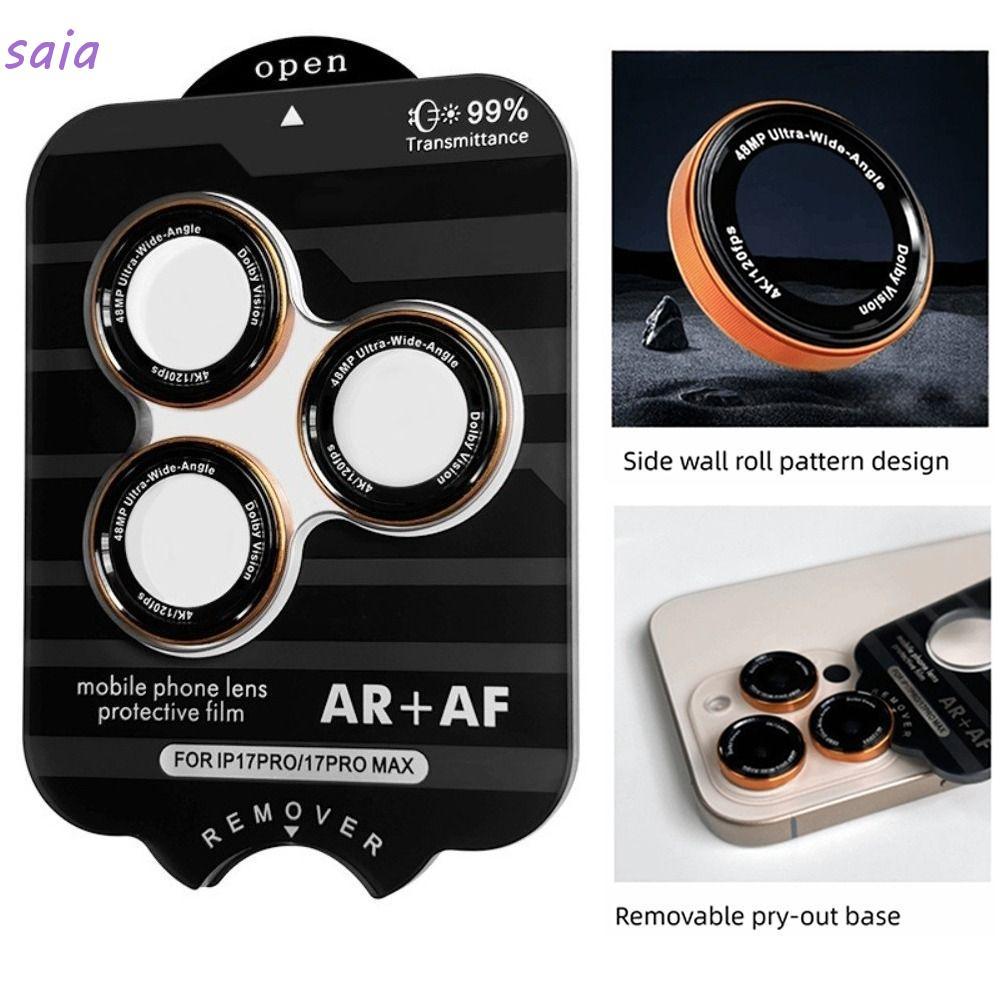 Vỏ ống kính SAIA AR bảo vệ, kính cường lực Corning, vòng nhôm, tương thích iP17 Max Air