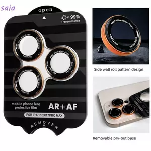 Vỏ ống kính SAIA AR bảo vệ, kính cường lực Corning, vòng nhôm, tương thích iP17 Max Air