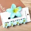 NKSFX 5 Cái / bộ Vuốt Tóc, Kẹp Tóc Hoa Hawaii Gradient Acrylic, Hoa Ngọt Ngào Plumeria Kẹp Hoa Đuôi Ngựa Kẹp Phụ Kiện Tóc Đi Biển