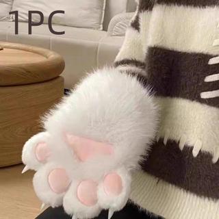 WARMTHCO Cosplay Găng Tay Mèo, Làm Dày Sang Trọng Móng Vuốt Mèo Găng Tay, Hoạt Hình Động Vật Squeaking Cosplay Găng Tay Đạo Cụ