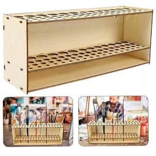 [guaguafu] 67 Lỗ Gỗ Treo Tường Nghệ Sĩ Giá Đỡ Bàn Chải Cao Cấp Sắp Xếp Để Bàn Cho Tranh Màu Nước Nghệ Thuật Lớp Học VN