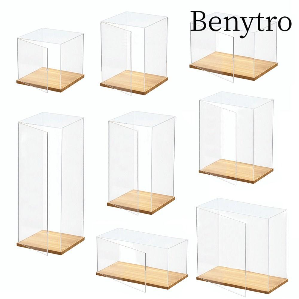 Benytro Màn hình acrylic BENYTRO, Thiết kế có thể xếp chồng lên nhau Vỏ chống bụi acrylic trong suốt, Kiểu dáng tối giản Đế gỗ không dính Mô hình lắp ráp Màn hình văn phòng