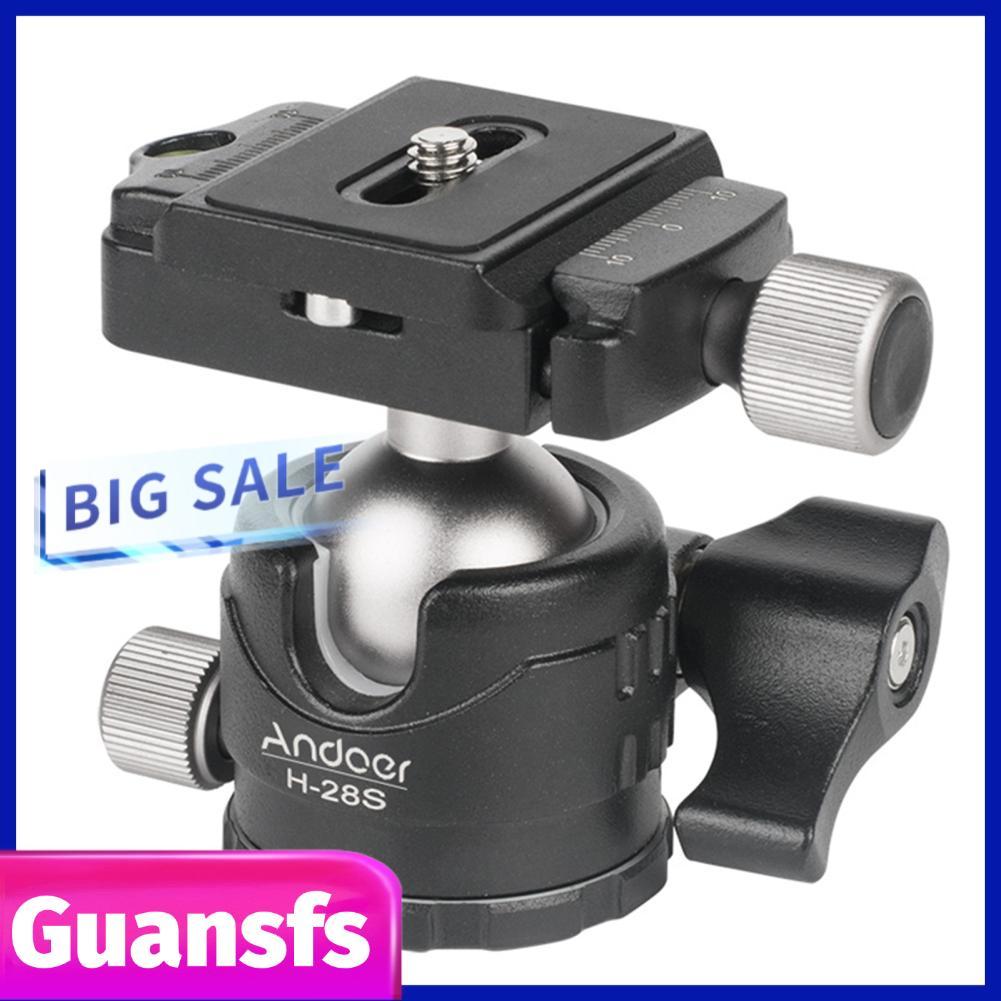 Guansfs Camera Tripod Ball Head Mount Đường kính 25 mm Độ xoay toàn cảnh