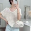 Áo sơ mi dệt kim thông thường thời trang mới mùa hè, Vỏ chống nắng tay ngắn dệt kim, Áo cho nữ