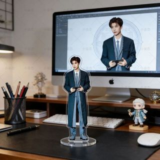 - Quạt Chengchen Humanoid Stand 10cm Acrylic Stand Giá đỡ Máy tính để bàn dành cho sinh viên Giá đỡ hình người bạn miễn phí