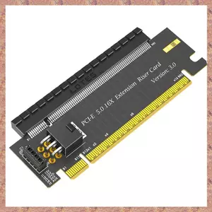PCI-E 5.0 16X sang X16 Thẻ chuyển đổi 180 độ Thẻ nâng PCIE với đầu nối PWR ATX 6Pin (R F C V)