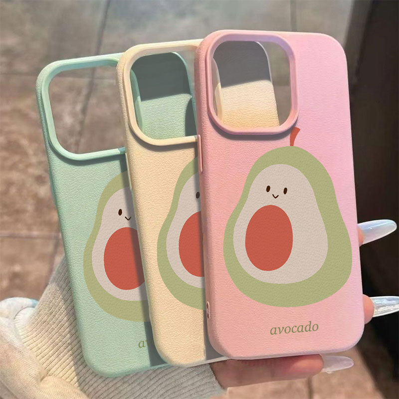 Ốp bảo vệ điện thoại di động kết cấu da bơ cho iPhone 7/7plus/8/8plus/x/xs/11/12/13/14/pro/max/plus/promax