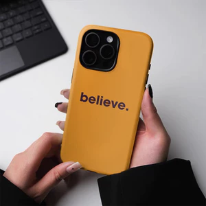 Mẫu chữ màu cam đơn giản thời trang Thích hợp cho iPhone 17Promax 16Pro 15 11 12 13 14 xs XR 17Air Vỏ cứng hai lớp chống sốc JJ2Q
