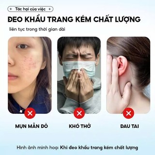 [Combo 300 Cái] Khẩu Trang 5D TopGia chống tia UV, ngăn ngừa bụi mịn, an toàn cho sức khỏe