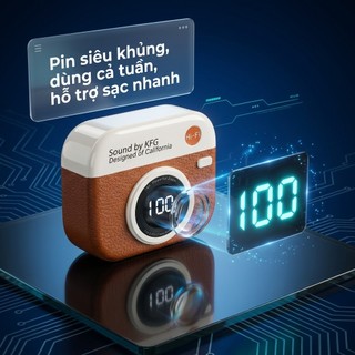 Tai nghe Bluetooth không dây Q86 thiết kế retro cổ điển, màn hình LED kỹ thuật số
