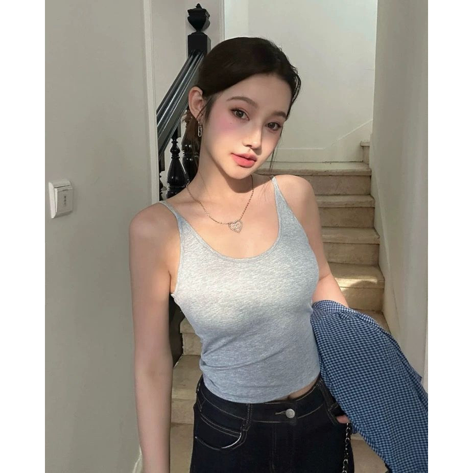 Milyfashion Sling Top Ôm Body với Miếng Lót Ngực, Phong Cách Mới và Ngọt Ngào