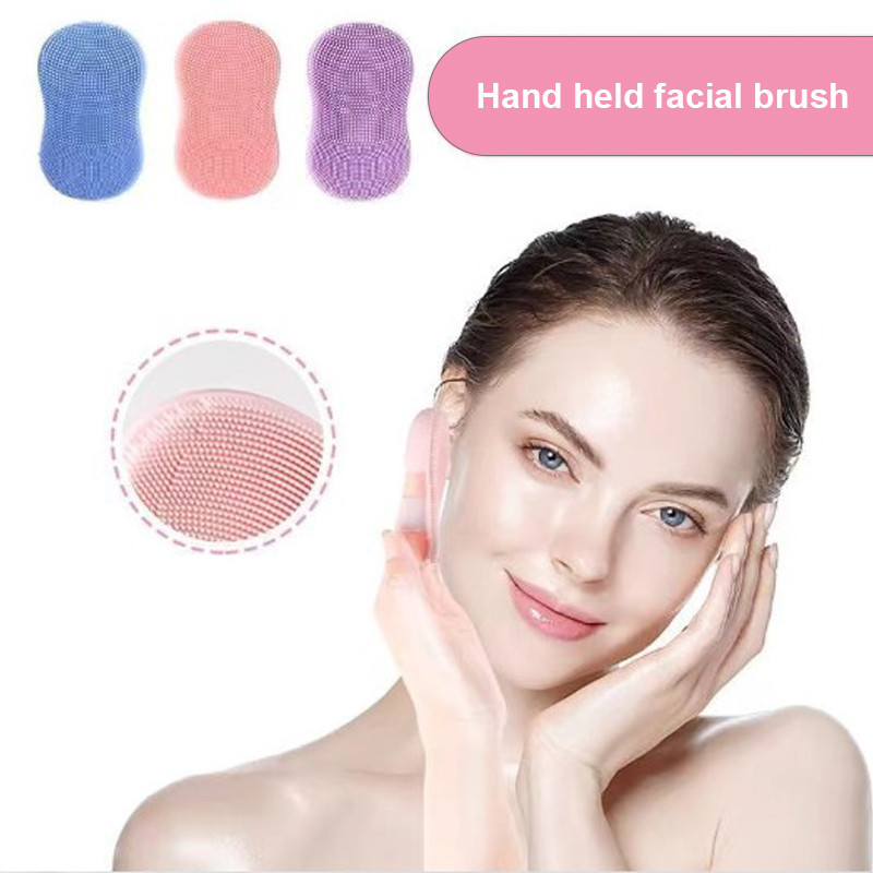 【Roshy】🍧Bàn Chải Rửa Mặt Silicon Bàn Chải Làm Sạch Chăm Sóc Da Mềm Mại Dụng Cụ Cọ Rửa Mặt Tiện Lợi