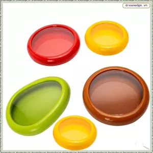 Bộ 5 món Bơ Saver, Hộp đựng silicon hành tây, Hộp đựng trái cây cắt nửa - Tiện ích nhà bếp có thể tái sử dụng cho tủ lạnh