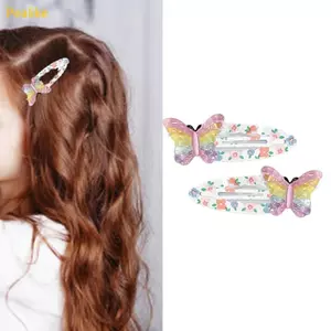 Pealike Trẻ Em Kẹp Tóc Kẹp Tóc Hình Bướm Cho Trẻ Em Sân Khấu Nhấp Nháy 3D Bướm Nhiều Màu Sắc 2000 Bé Gái Mũ Đội Đầu