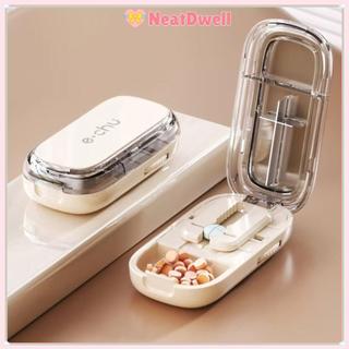 [Giao hàng từ Việt Nam] Hộp chia thuốc NEATDWELL, ngăn chống bụi, dùng cho viên nhỏ hoặc lớn